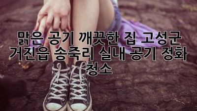 맑은 공기, 깨끗한 집: 고성군 거진읍 송죽리 실내 공기 정화 청소